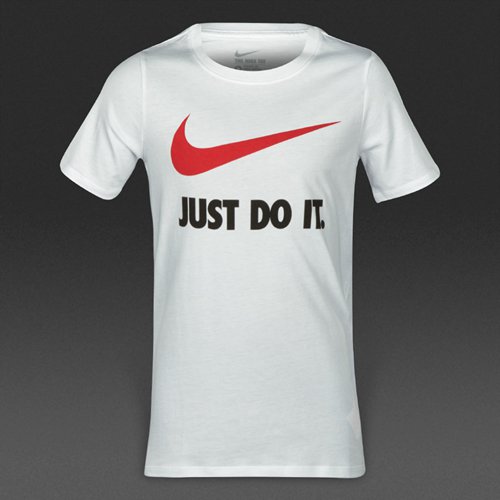Nike Just Do It Swoosh Crew Short-Sleeve Top White for Boys